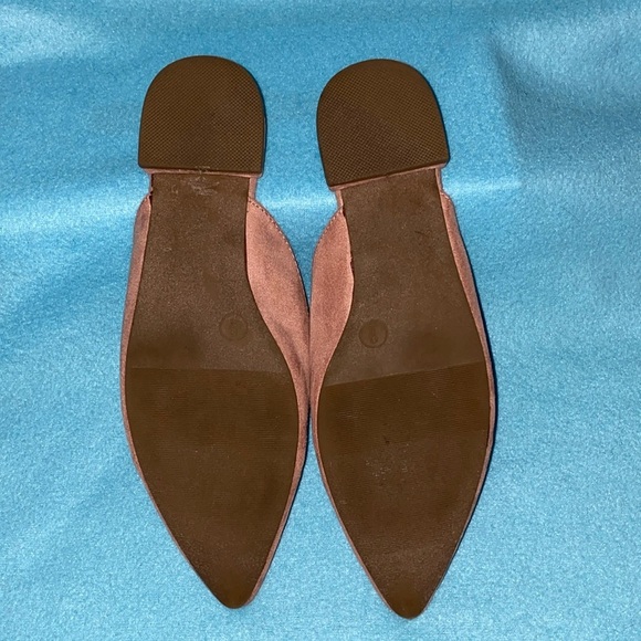 A NEW DAY Velma pink faux suede pointed closed toe slip on mules NEW size 9 - Picture 9 of 11